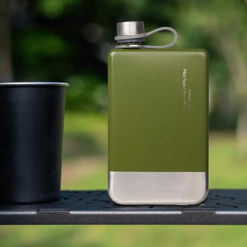 Плоские Бутылки для Воды для Путешествий Герметичные Компактные Бутылки для Воды Из Нержавеющей Стали Многоразовые Контейнеры для Алкоголя Пива Напитков