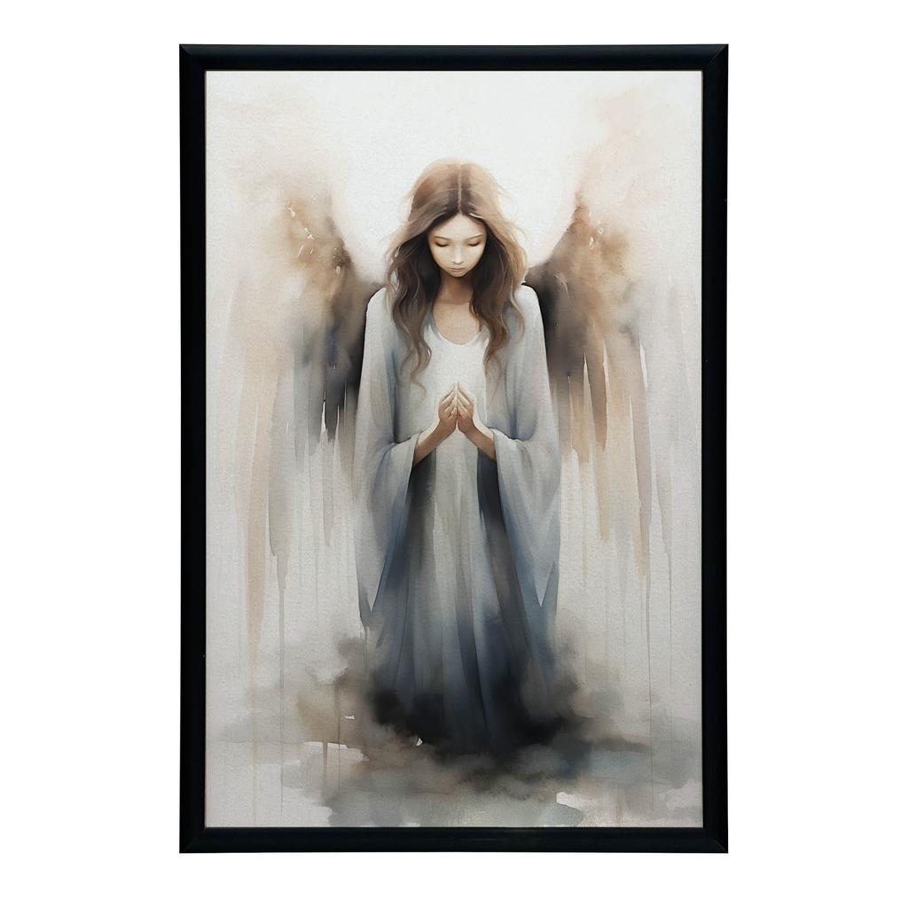 Poster Symphony of Blue Poster Symphony of Blue, 30X40 Cm, Frame Wooden Light Oak, Paper Matte 230 Gsm