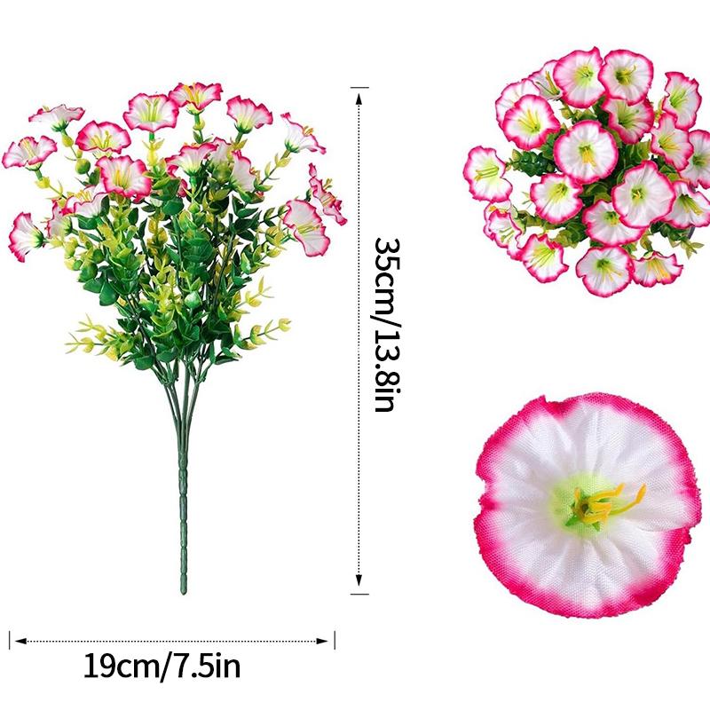 Искусственный цветок ипомеи Устойчивые к УФ-лучам Подвесные цветы Шелковая ипомея Сад Свадебное украшение Уличные подвесные растения