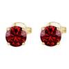 [R7177] - Gold Plated 'Essentiel' Golden Garnet Earrings - 5 Mm