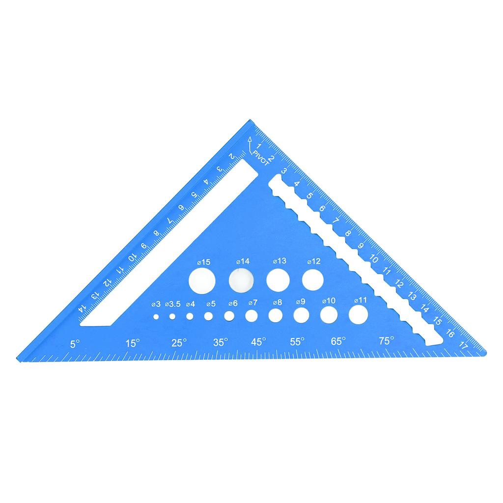 7-дюймовая треугольная линейка, метрический стропильный угольник, 90-градусная линейка, транспортир, алюминиевый сплав, деревообработка