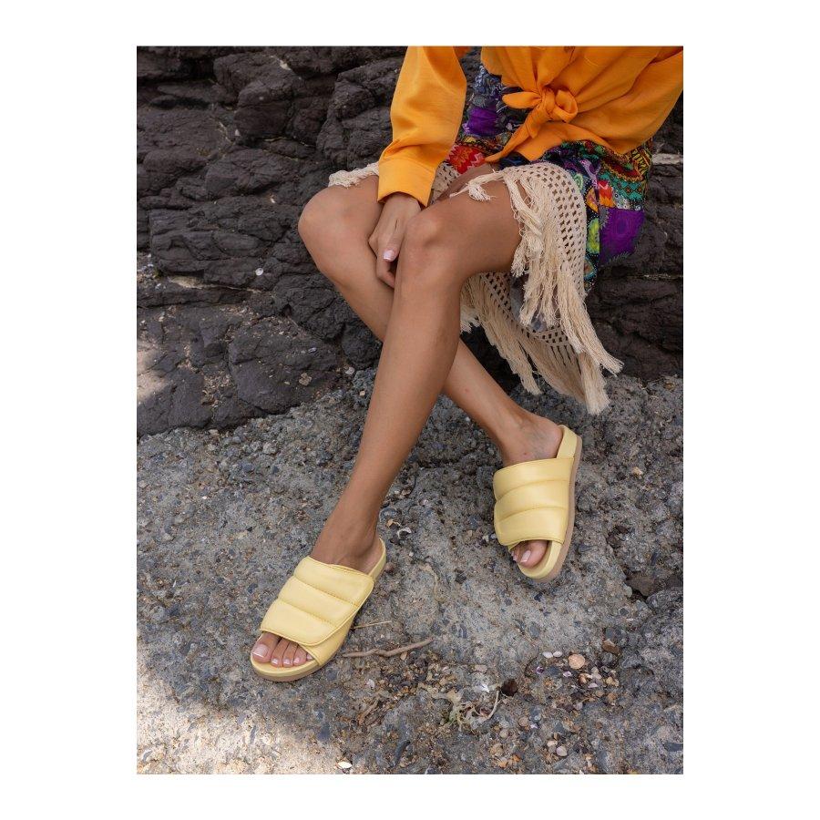 Женские летние повседневные тапочки из натуральной кожи