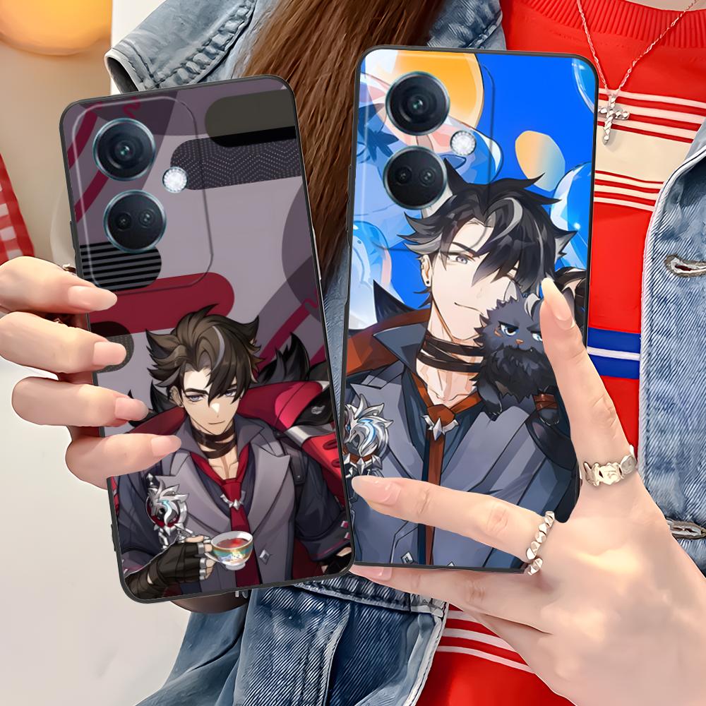 Игровой чехол GI Wriothesley Матовый ТПУ для мобильного телефона OPPO Reno 14 13 12 11 10 9 8 7 6 5 F T Pro 5G Цветная печать