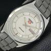 ВОССТАНОВЛЕННЫЕ ВИНТАЖНЫЕ АВТОМАТИЧЕСКИЕ МУЖСКИЕ ЧАСЫ SEIKO 5 JAPAN СЕРЕБРЯНЫЙ ЦИФЕРБЛАТ a434686-2