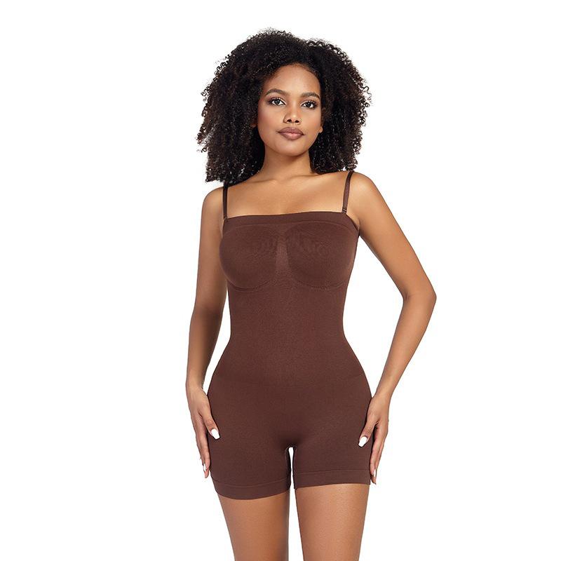 Лидер продаж 2023 года — утягивающий корсетный комбинезон: Трусики-боксеры с высокой талией, облегающие грудь, с Т-образной спинкой