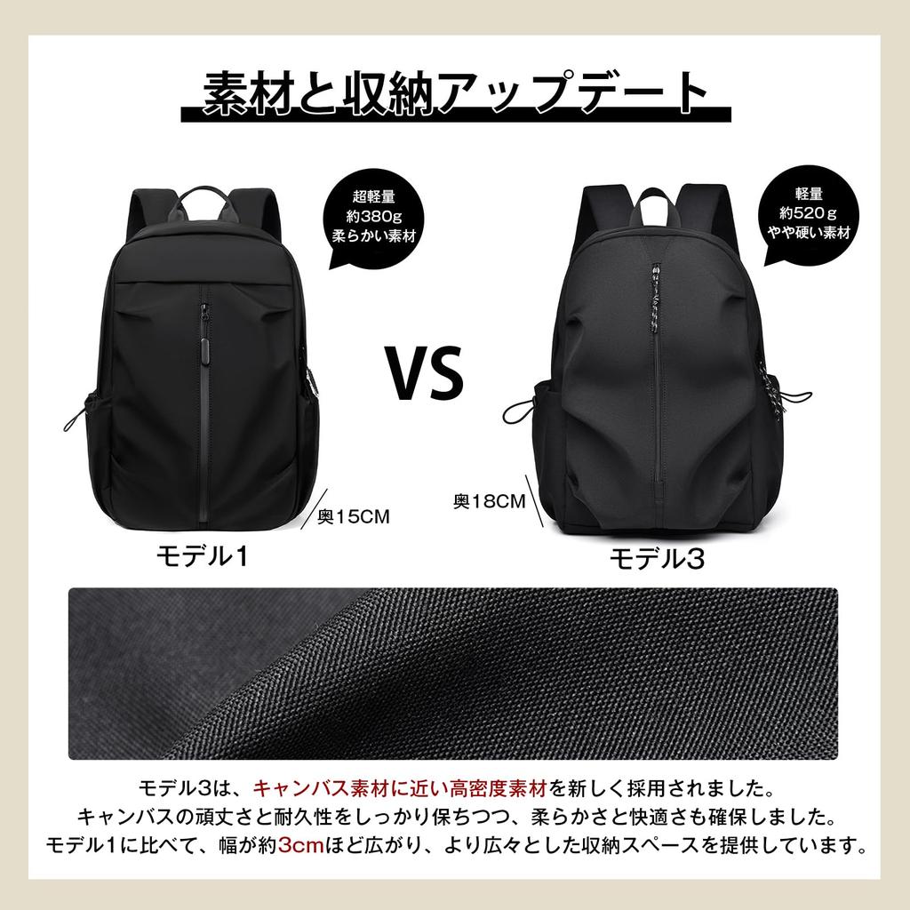 Backpack Rucksack Large Capacity Waterproof Lightweight Commuting To School Travel Casual Stylish Unisex [OFAMOUS] Men's Women's (Model 3-Black)