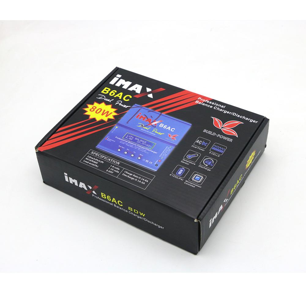 Imax B6 AC RC зарядное устройство 80 Вт B6AC 6A баланс зарядное устройство цифровой ЖК-экран Li-ion LiFe Nimh Nicd PB Lipo разрядник аккумулятора