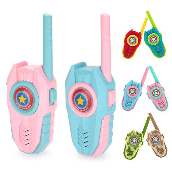 2 шт. Детский домофон со светодиодной подсветкой, беспроводной детский портативный домофон с радиусом действия 500 м, для использования в помещении и на открытом воздухе, для мальчиков и девочек, двухсторонняя радиосвязь, игрушка