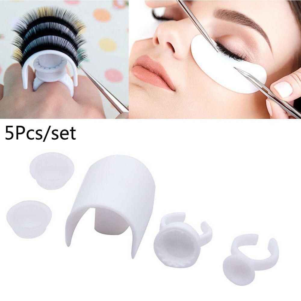 Held White Makeup Tool Kit Eyelash Glue Holders Eyelash Pallet Eyelash Extension Tool Ink Cup Rings