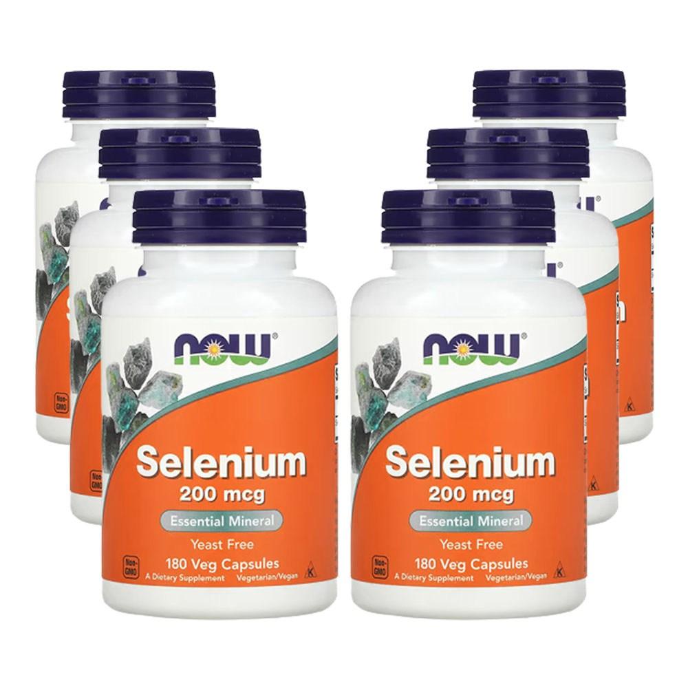 Now Foods Selenium 200mcg Vegetable Capsules 180 Tablets 6 pcs