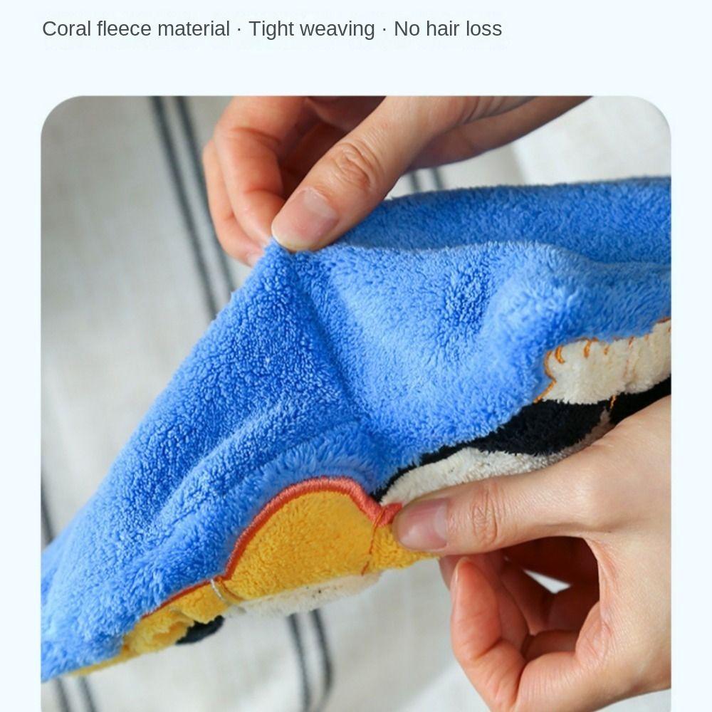 Soft Toilet Handkerchief Cute Cat Washcloth Cartoon Hand Towel  Kitchen