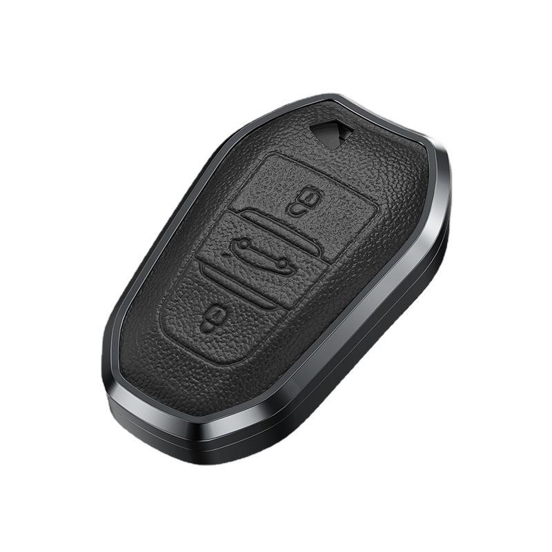 Key Cover & Keychain for Dongfeng Peugeot Models: 308, 207, 301, 408, 508, 2008, 3008