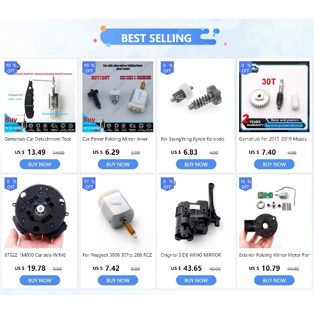 FK140PA13220 17T Car Rear view mirror folding gear motor For Honda Jazz BR-V HR-V Civic Vezel Fit Side mirror parts kit repair