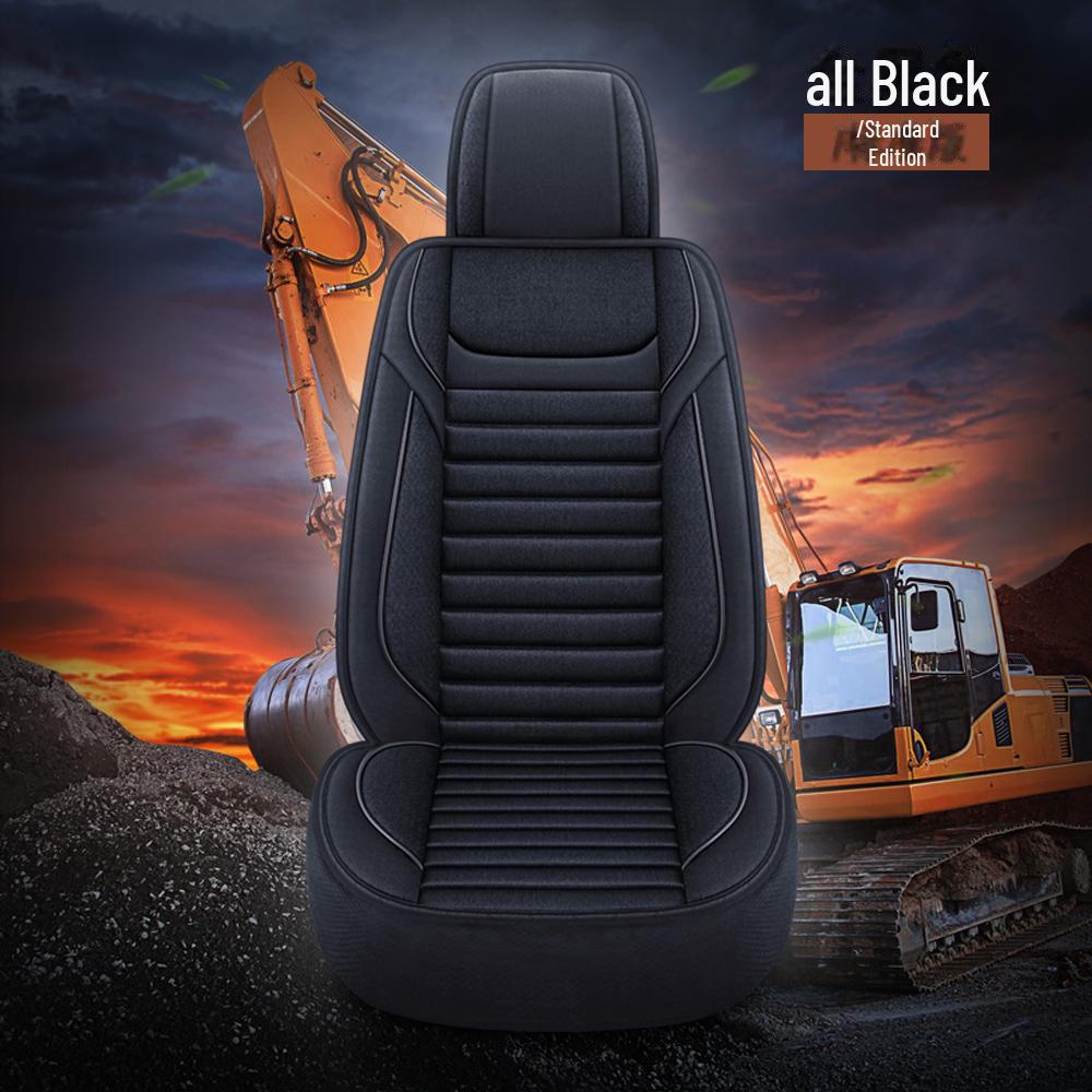 Подушка для сиденья экскаватора - дышащий льняной чехол для одного сиденья, универсальная посадка, подходит для всех сезонов.