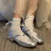 Women Double Buckle Ballet Shoes Women Autumn New Flat Shoes Fashion Elegant Mary Jane Shoes Ladies Square Toe Dress Ballerinas