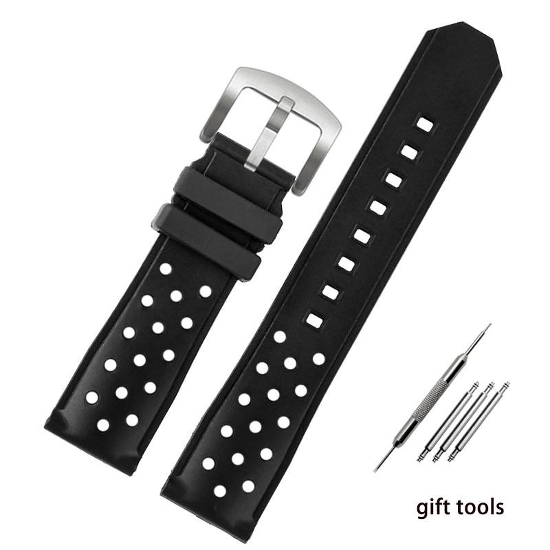 ONESilicone Резиновый Ремешок для Часов для Heuer DRIVE TIMER Kaya F1 Автомобиль Гонки Waz2113 Teso Коробка Силикагель Дышащий Ремень Мужской Ремешок для ЧасовMN