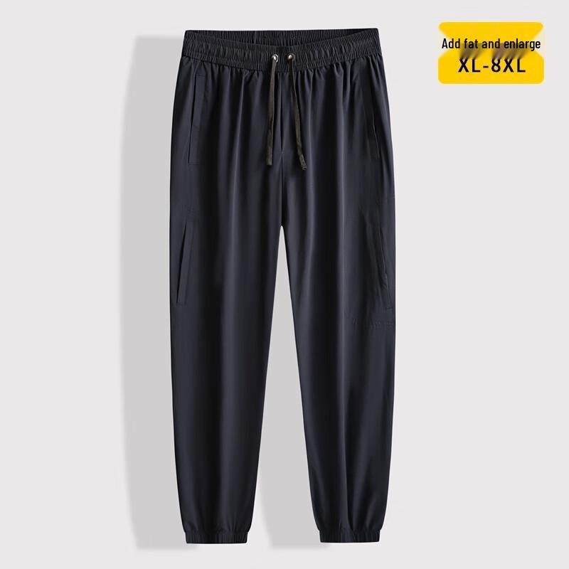 Dibenze Men's Summer Plus Size Loose Cargo Pants