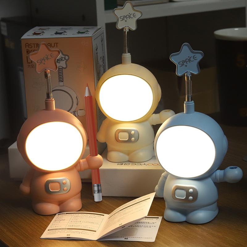 Cartoon LED Eye-Protection Rechargeable Desk Lamp & Night Light