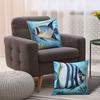 Artistic Marine Life Pillow Covers Illustrated Tropical Coral Double-Sided Printed Throw Cushion Cases Ocean Lover Home Decor