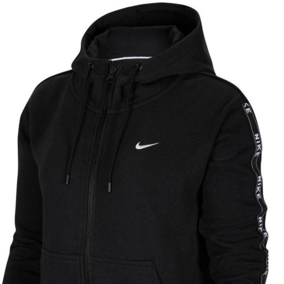 Nike Спортивная повседневная куртка с капюшоном с логотипом, женские куртки, черный цвет CN6869-010