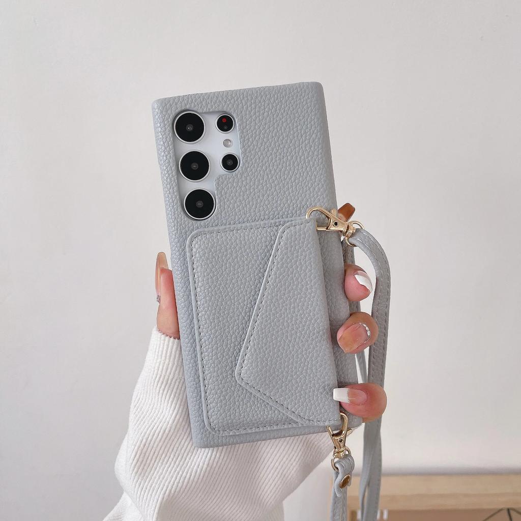 Кожаный чехол-кроссбоди для телефона Samsung Galaxy S23 FE S25 S24 S22 Ultra A15 A25 A35 A55 A54 A34 Кошелек с держателем для карт Чехол