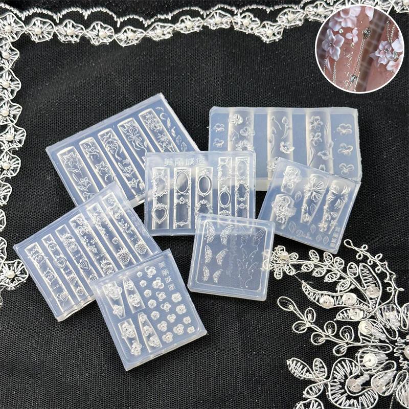 Silicone Nail Mold Rose Flower Shape Nail Decorations Nail Salon Nails Diy Design Nail Salon Stereoscopic Manicure Tool