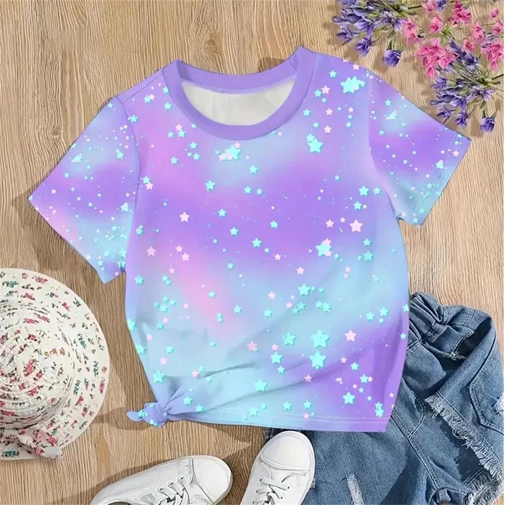 2025 Summer Kids 3D Printed Cute Cartoon Rabbit T-shirt Fashion Children Short Sleeve Clothing Boys Girls Streetwear