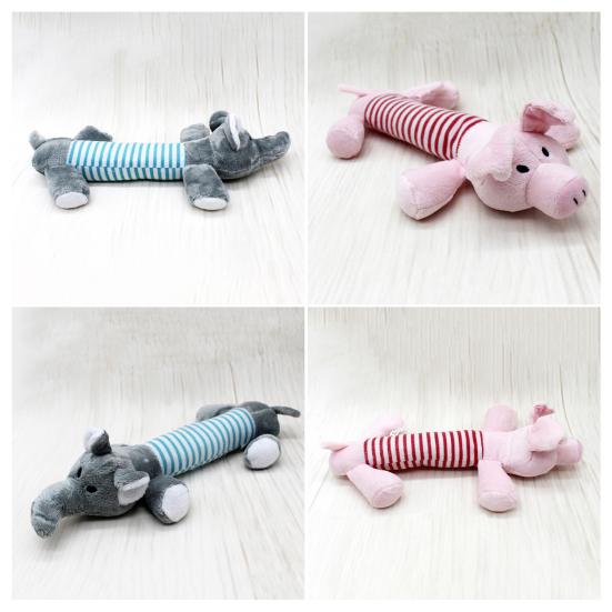 Плюшевая игрушка для собаки, мягкая набивная игрушка, щенок, жевательная игрушка, пищащая плюшевая утка, слон, интерактивная игра, игрушка для перетягивания для щенков, мелких пород, деликатных жевателей