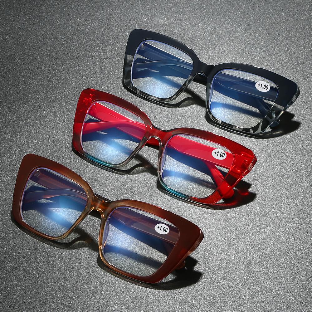 Оверсайз Рамка HD Очки для чтения Мужские и Женские Модные Большие Квадратные Очки с защитой от синего света для пресбиопии Диоптрии
