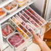 4 решетки Портативный отсек Холодильник Ящик для хранения продуктов Фрукты Морозильник Органайзеры Подфасованное мясо Лук Имбирь Прозрачный контейнер для хранения