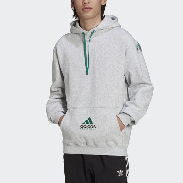 adidas Толстовка с вышитым логотипом Originals Eqt Мужские топы светло-конопляно-серого цвета HG8091