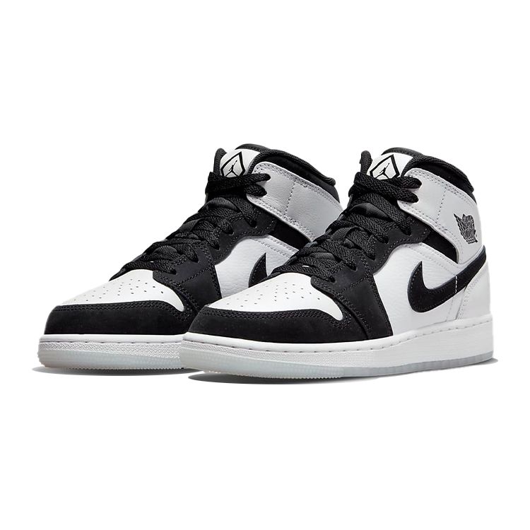 Детские кроссовки Air Jordan 1 Mid SE GS Diamond Белый Черный Многоцветный DN4321-100