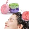 Hair Shower Tool 2 in 1 Silicone Shampoo Brush Double Side Lotus Shape Bath Scalp Massage Brush Handheld Round Shower Brush Spa