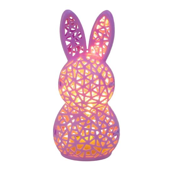 3D Printed Rabbit Lamp Hollow Bunny Night Light for Kid's Room Bedroom Nursery Easter Party Table
