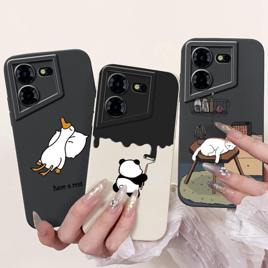 For Tecno Pova 5 Pro Pova5 5Pro 5G LH8n Phone Case Silicone Soft Back Cover Bumper Dragon Black Cat Flower Butterfly Pattern