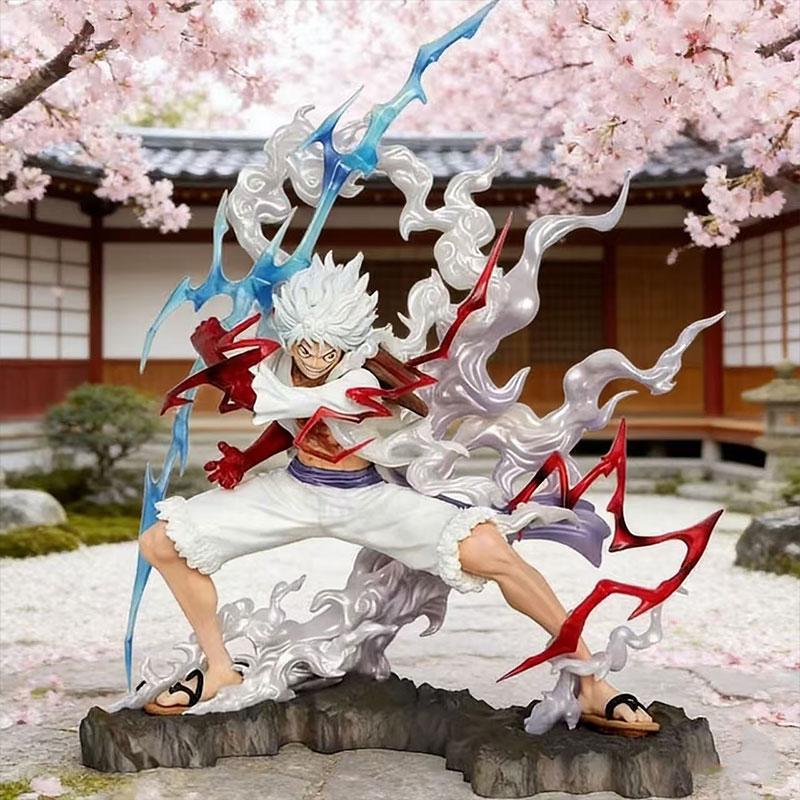 One Piece Raiden Five Gear Nica Lightning Luffy Action Collection Decoration Model Toys GiftFigure Model Statue Doll Toys