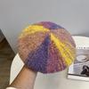 Берет женский из цветной шерстяной пряжи с петлями, с постепенным переходом цвета, новая модная вязаная шляпа художника на осень и зиму