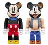 Medicom Toy Bearbrick МИККИ МАУС ГУФИ Микки Маус Гуфи Привидения КОМПЛЕКТ 2 ШТ. Каждая общая 70 мм окрашенная завершенная фигурка BE@RBRICK & & (Одинокая версия.)