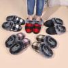 Cozy Plaid Fur Slippers: Non-slip, Plush Velvet, Winter Warmth for Home
