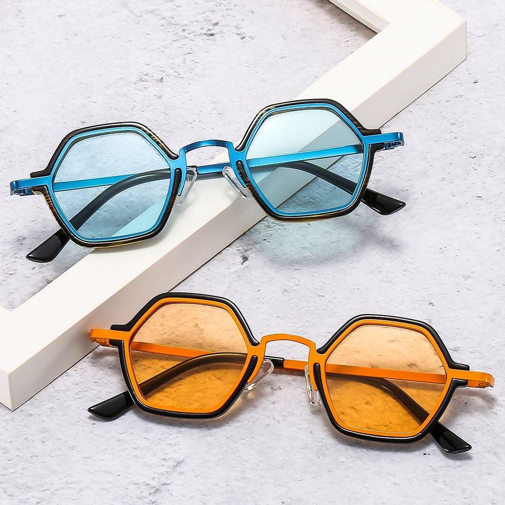 Unisex Punk Shades Hip Hop Metal Frame Sun Glasses Fashion Driving Eyewear  for Women & Men