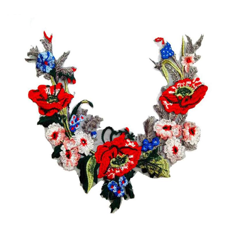 1 шт. красно-синяя кружевная ткань с вырезом и воротником, свадебное платье ручной работы ручной работы, кружевной воротник для шитья, принадлежности для рукоделия