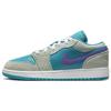 Детские кроссовки Air 1 Low SE GS Aquatone Concord Blue Pistachio-Frost Psychic-Purple DX4374-300