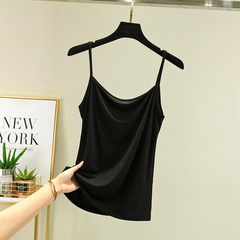 Женская летняя майка-топ без рукавов из модала - Сексуальный топ с круглым вырезом