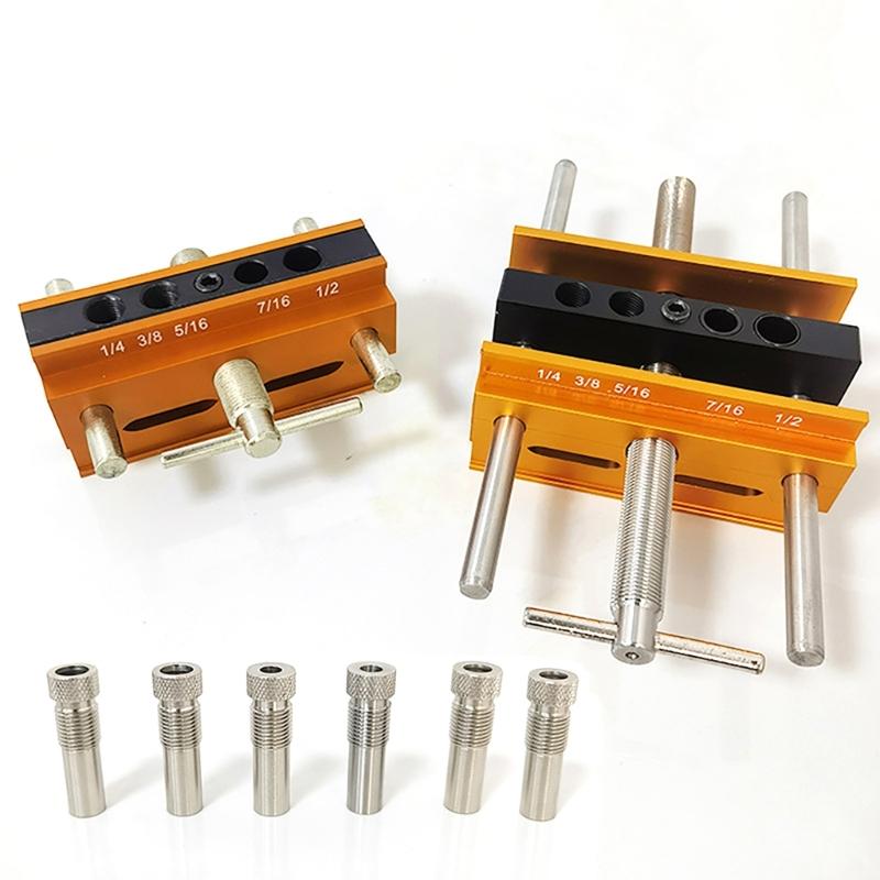 Самоцентрирующиеся наборы кондукторов для шкантов Регулируемая ширина Наборы кондукторов для шкантов для прямого соединения Отверстия 6 втулок 3 размера сверл