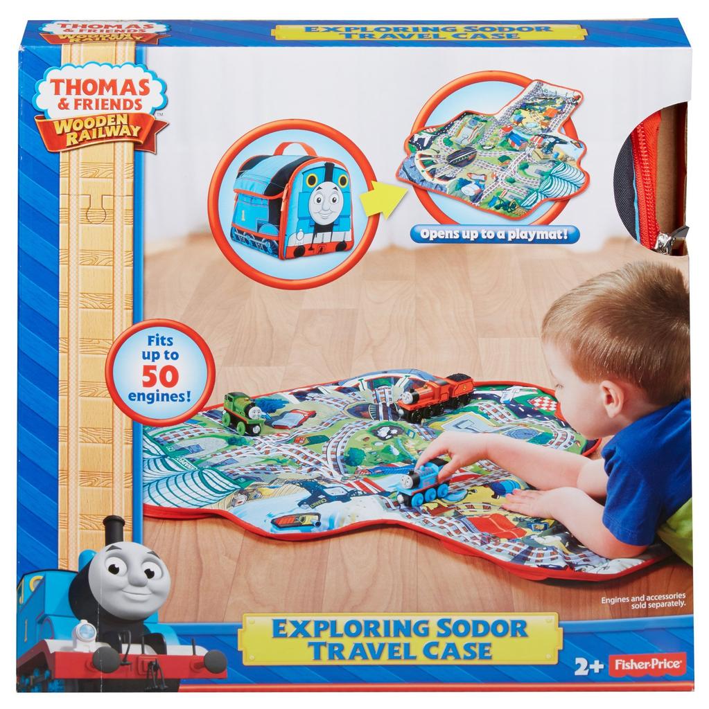 Паровозик Томас, деревянная серия рельсов, 2WAY, сумка для уборки, игровой коврик Sodor Island & (БДГ70)