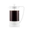 Coffee Maker Coffee Press BRAZIL Brazilian French Press Coffee Maker 1000ml Stainless Steel Filter Glass Beaker Immersion Type Coffee Off-White
