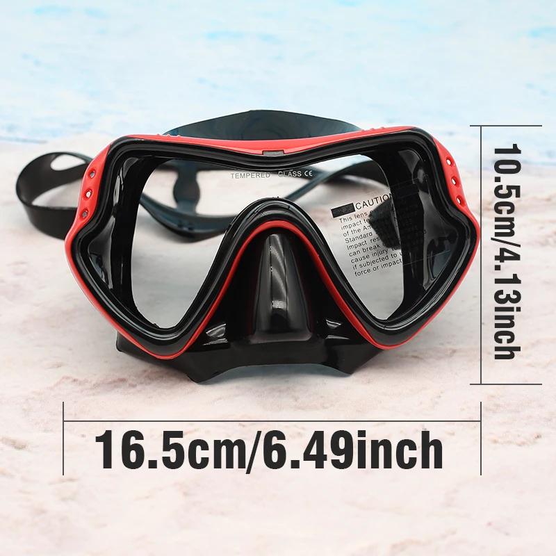 Professional Diving Goggles Waterproof Anti Fog Diving Mask Mirror Silicone Snorkel Mask Tempered Glass Snorkeling Set