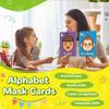 Alphabet Flash Cards,Giant Abc Animal Flash Cards For Toddler 3-5,26 Lowercase And Uppercase Letter Cards