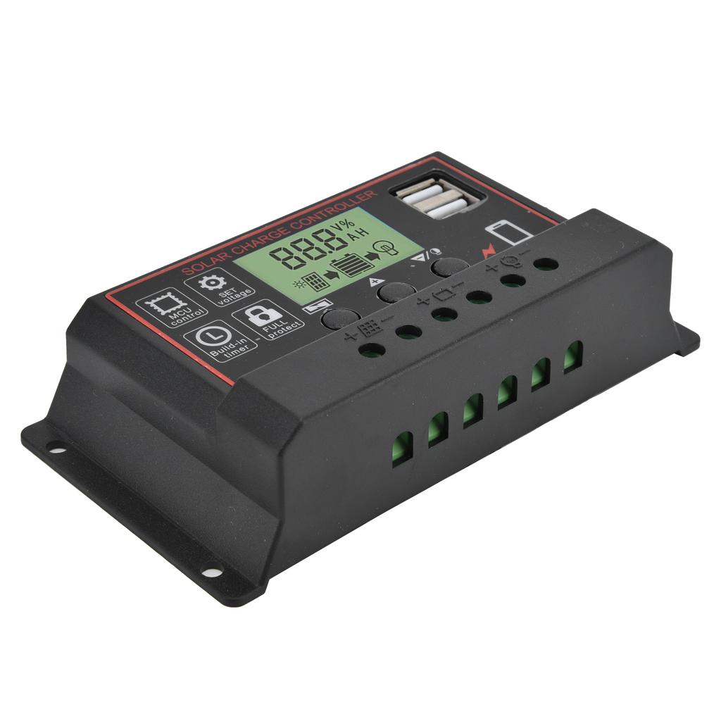 Умный контроллер заряда Двойной USB Солнечная панель Аккумулятор PWM Оборудование для контроля заряда 12 24В20А