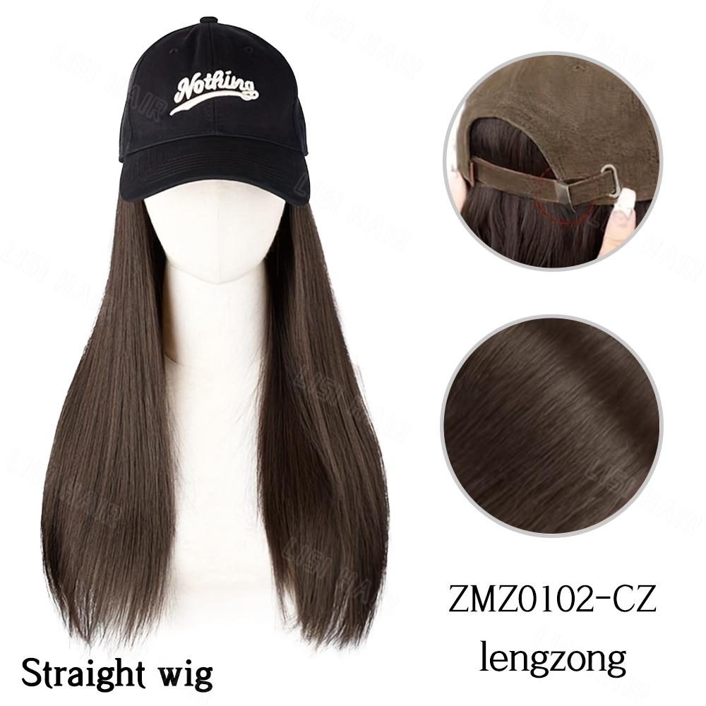 MERISIHAIR Синтетический парик шляпы Длинный прямой парик для женщин Парик Дружественный термостойкий для ежедневного использования